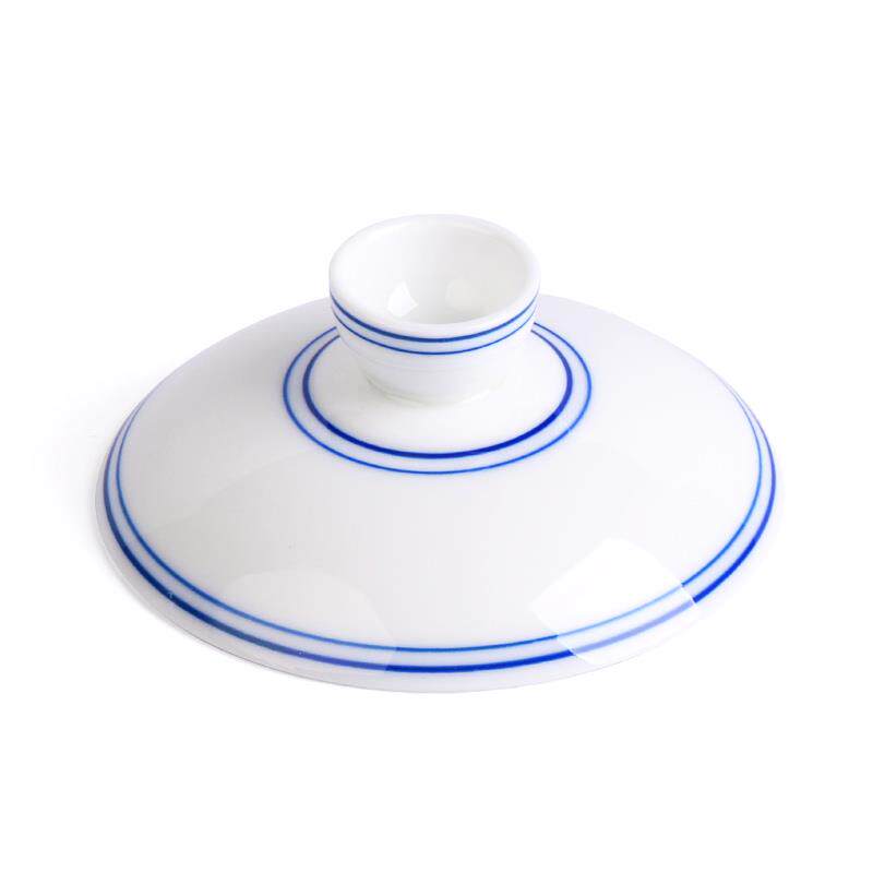 三才盖碗单盖子底座 手绘功夫茶具配件零配水杯杯盖白瓷大号 定制