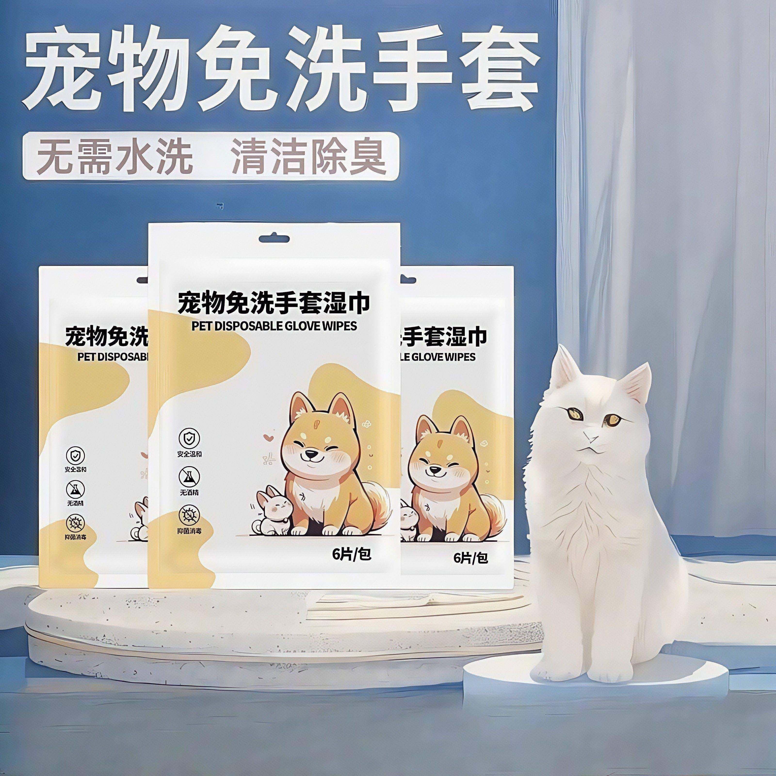 宠物免洗手套猫咪洗澡宠物湿巾狗狗干洗清洁手套杀菌除臭免洗神器,宠物/宠物食品及用品,猫狗免洗清洁,淘宝优惠券,粉丝福利购,淘宝优惠卷