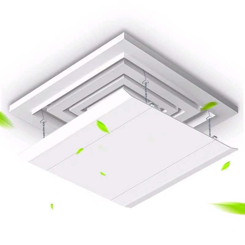 正方形吸顶天花机空调出风口挡风板遮风板风管机防直吹导