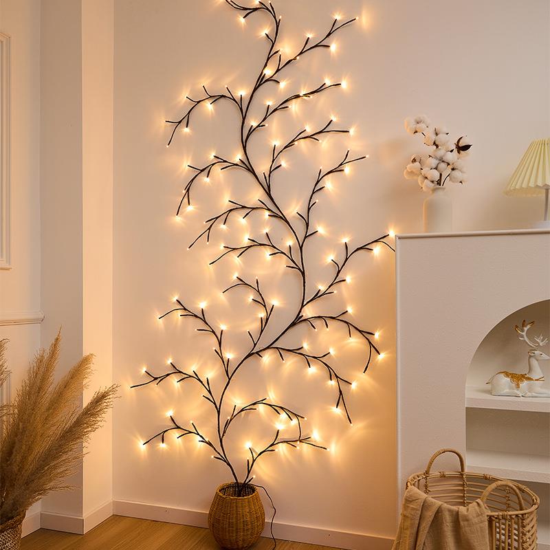LED创意藤条树枝灯 圣诞卧室庭院浪漫彩灯 可弯曲创意卧室装饰灯