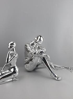 北欧创意空山基女神人物雕塑树脂摆件玄关客厅酒店书房家居装饰品