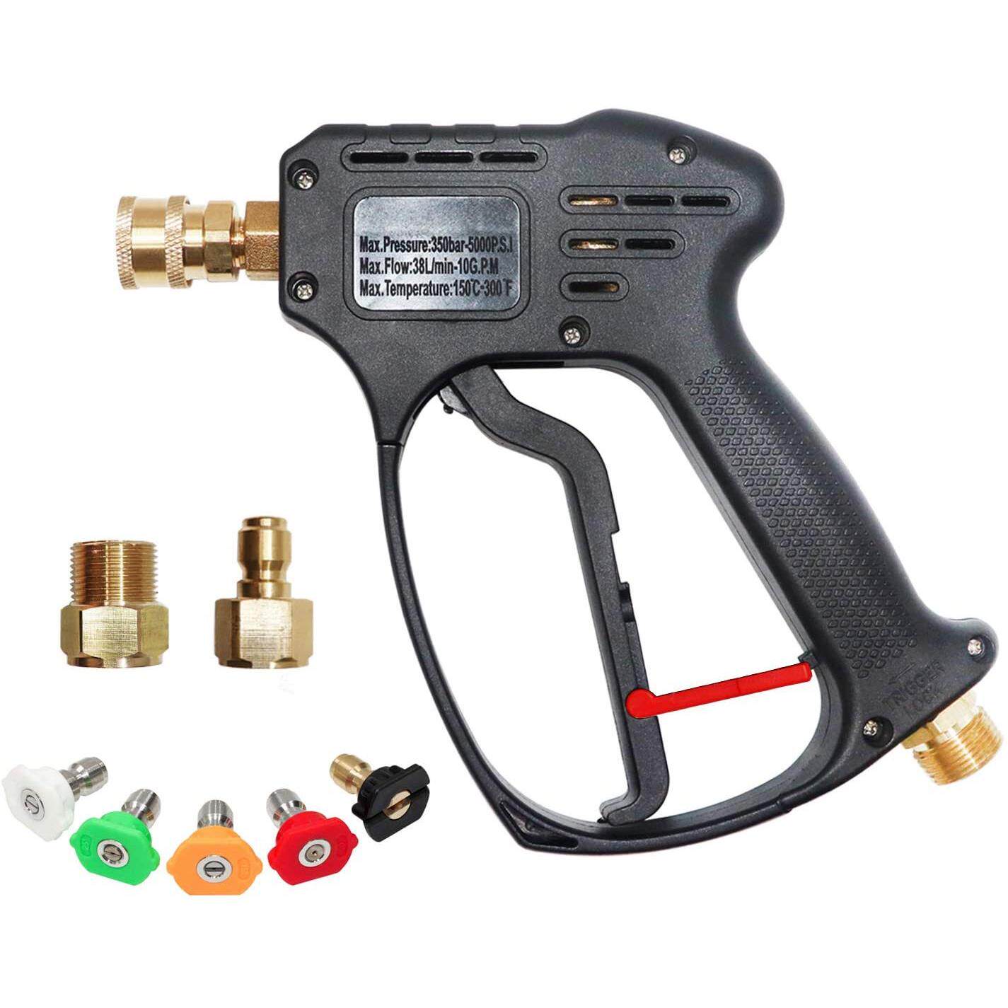 5000PSI压清洗枪套件 带3/8 1/4英寸快速连接器 M22-14软管接头