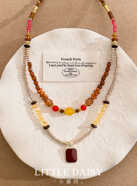 「小黛西」新中式双层串珠项链