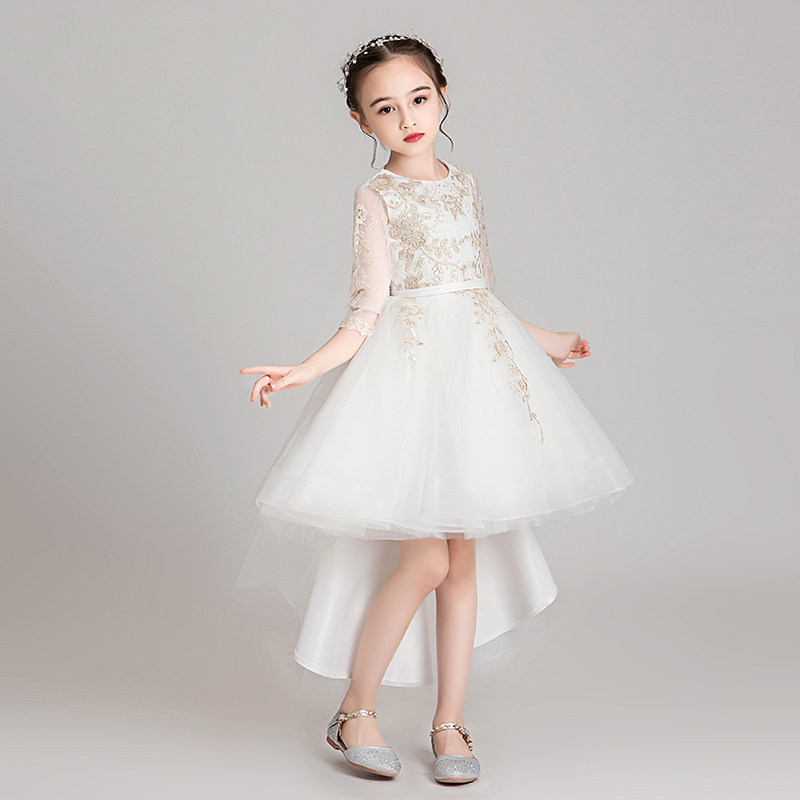女童公主裙蓬蓬纱花童礼服小女孩儿童婚纱婚礼服主持人演出服白色,童装/婴儿装/亲子装,儿童礼服,淘宝优惠券,粉丝福利购,淘宝优惠卷