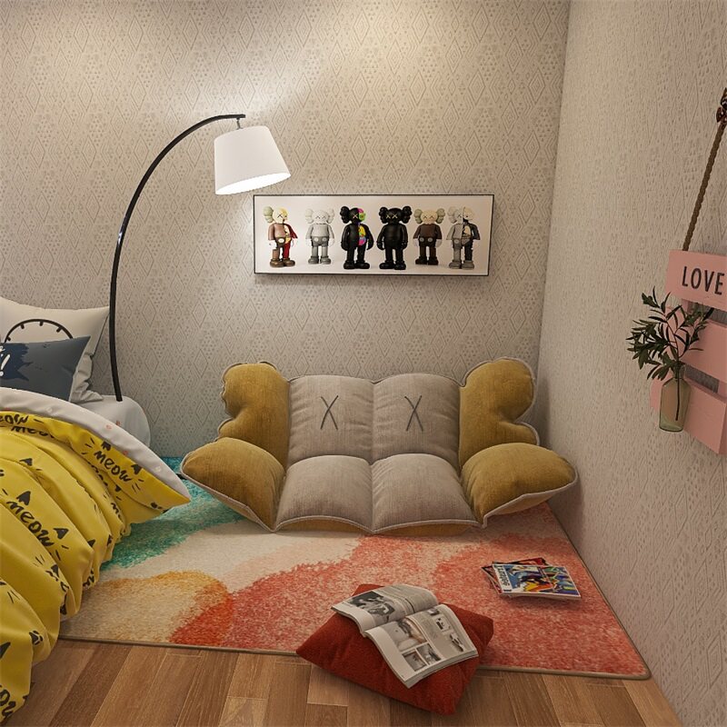 凡居客懒人沙发榻榻米地上单人双人少女网红可爱女生卧室小型户型