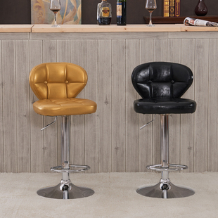 欧式吧台椅酒吧椅高脚桌椅 收银吧凳升降旋转前台靠背椅子电脑椅