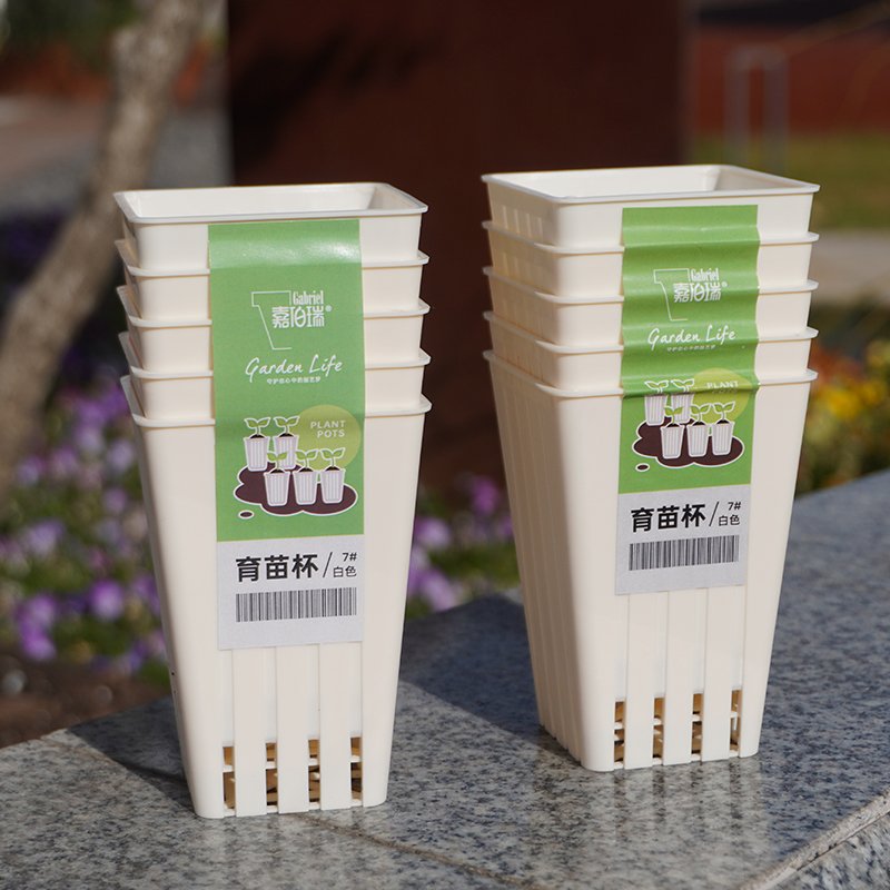 虹越嘉伯瑞育苗杯营养杯透气透水方形设计塑料家庭园艺育苗播种