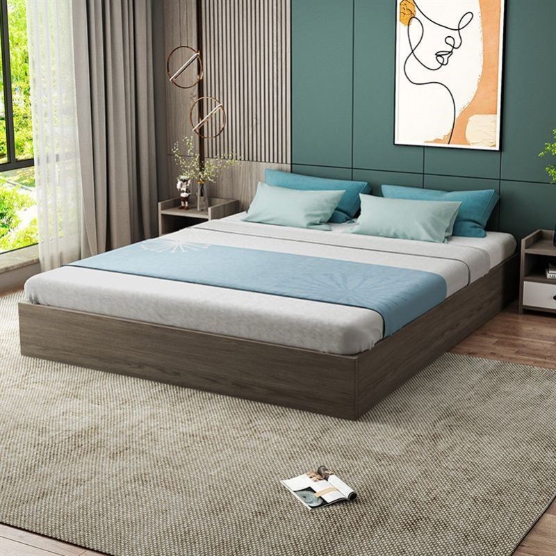 榻榻米床落地式床架1.8x2米空架子框架超厚定制床宾馆床卧室床架