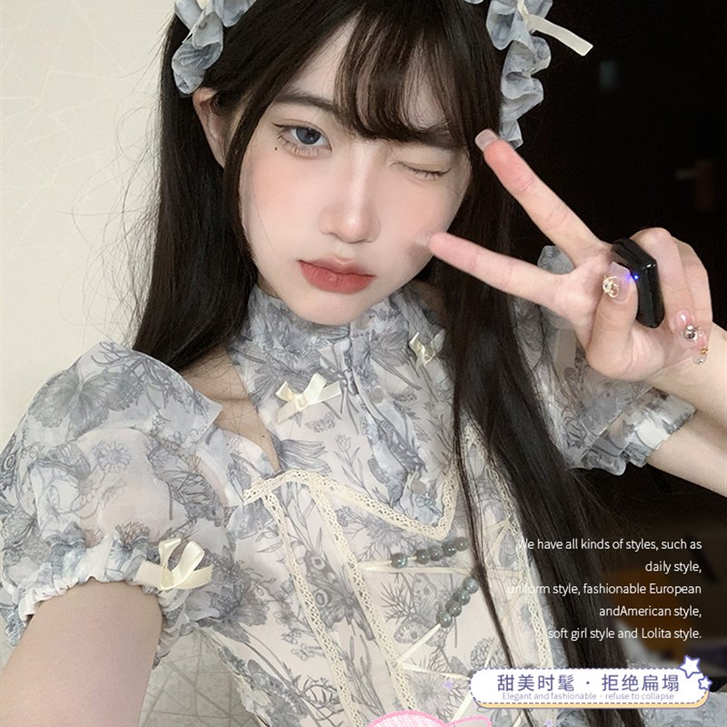 一口喵假发女日常网红长直发黑色自然甜美可爱全头套式【小雪溶】