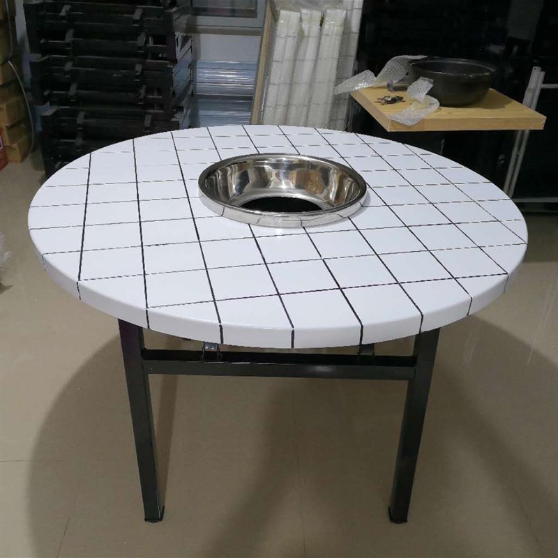 实木仿制瓷砖桌外摆桌串串火锅桌收折夜市桌摆摊桌折叠便携餐馆桌