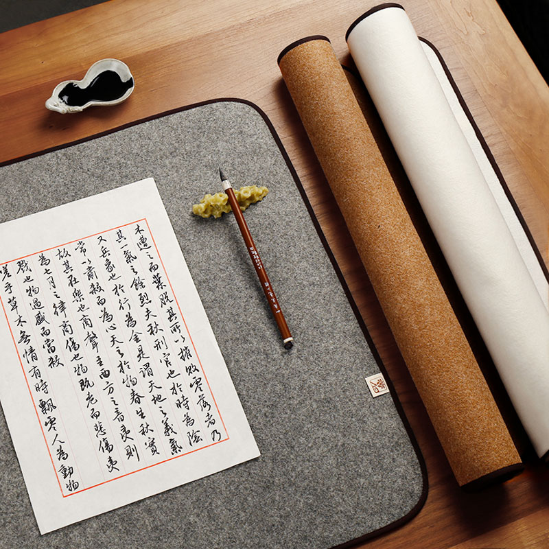 含羊毛包边画毡桌垫书画毡垫学生毛毡布书法毛毡毛笔字垫毛毡垫子