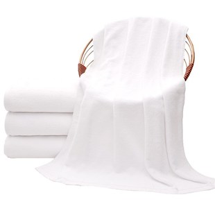 酒店白色浴巾纯棉大毛巾加厚2米长养生馆美容床巾全棉成人澡巾