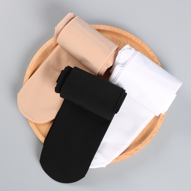 小孩光腿神器肉色连裤袜薄款连脚丝袜儿童女夏天中大童跳舞袜裤黑