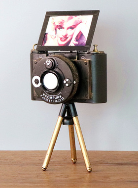 复古老式收音机照相放映机模型摆件摄影拍照道具酒吧店铺橱窗装饰