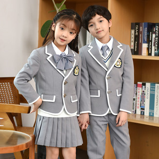 幼儿园西服园服英伦学院风男女儿童套装秋冬季小学生西装班服校服