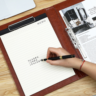 A4文件夹谈单本本夹多功能商务会议高档皮质经理夹签约本夹房产销