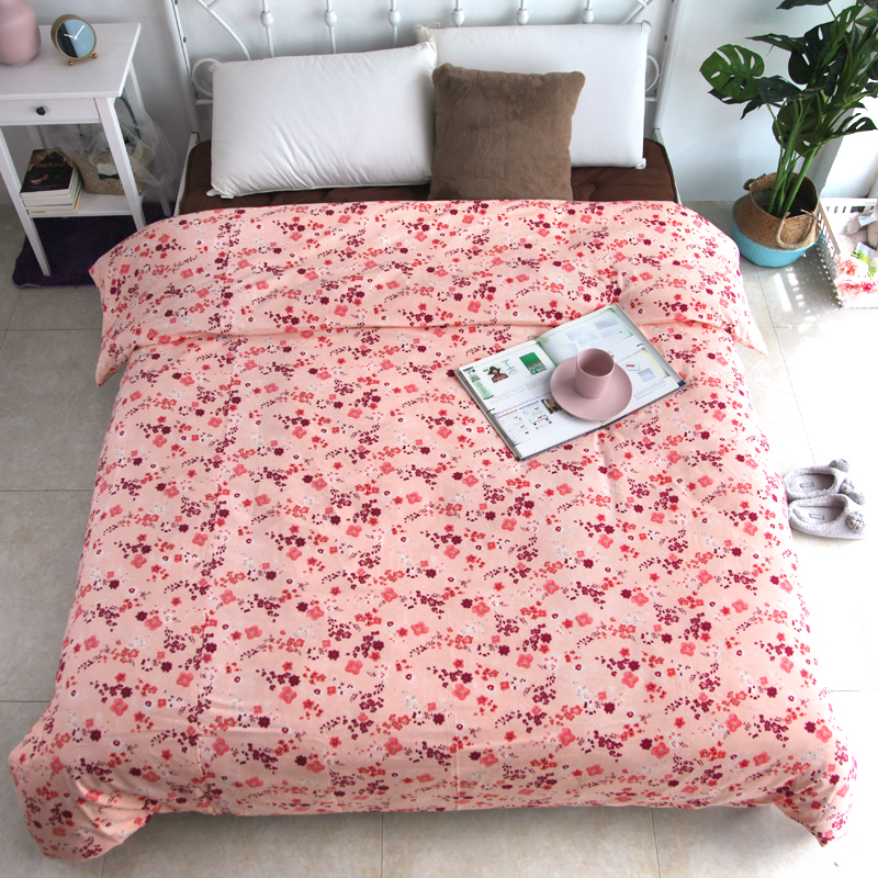 新款全棉绒布被套纯棉保暖老式绒布被套6X7尺200*230cm单双人被罩