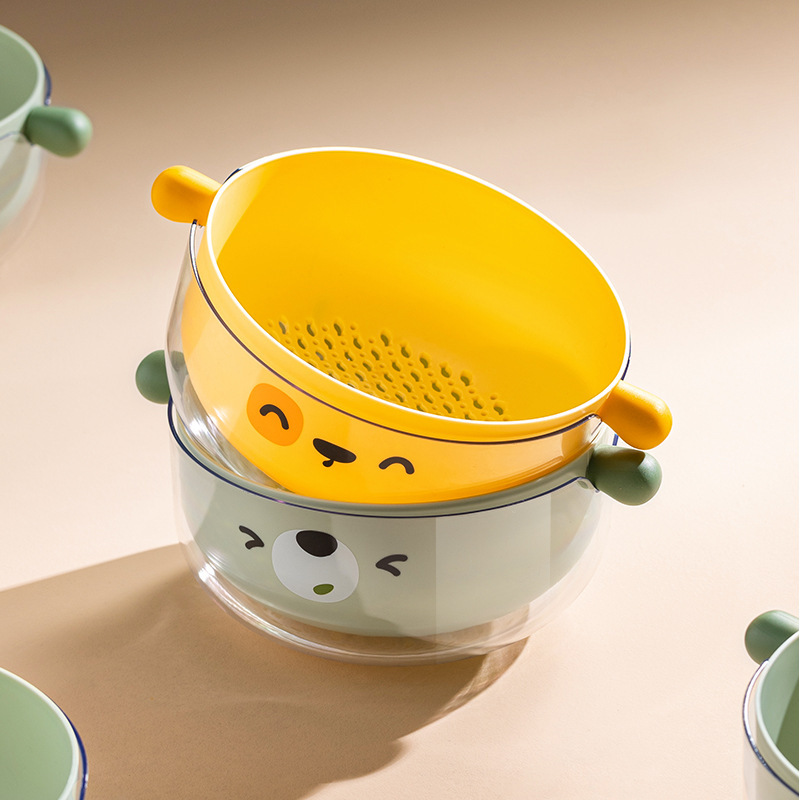 双层洗菜盆沥水篮厨房家用塑料水果盘客厅水槽滤水菜篓淘洗菜篮子