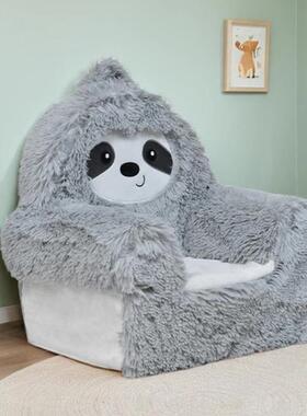 树懒南韩绒儿童小沙发家用卡通创意沙阅读角沙发CPC认证TEMU热卖