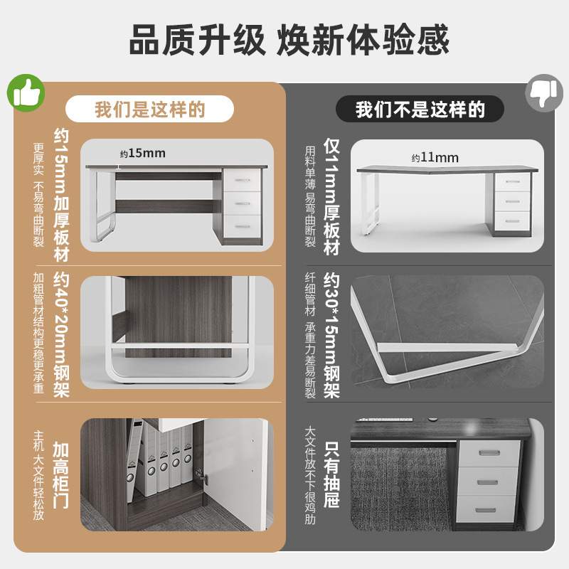 办公桌员工位办公室桌椅组合简约现代单人工位台式电脑桌办公专用