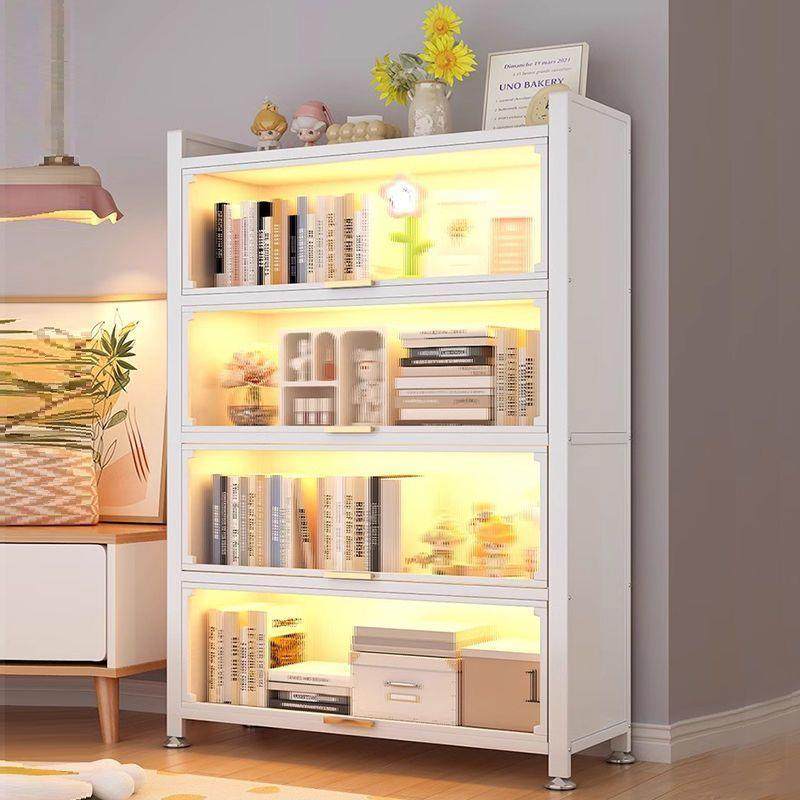 家用钢制书柜儿童多层防尘带门书架书房卧室收纳柜展示柜电商,电子/电工,接线端子,淘宝优惠券,粉丝福利购,淘宝优惠卷