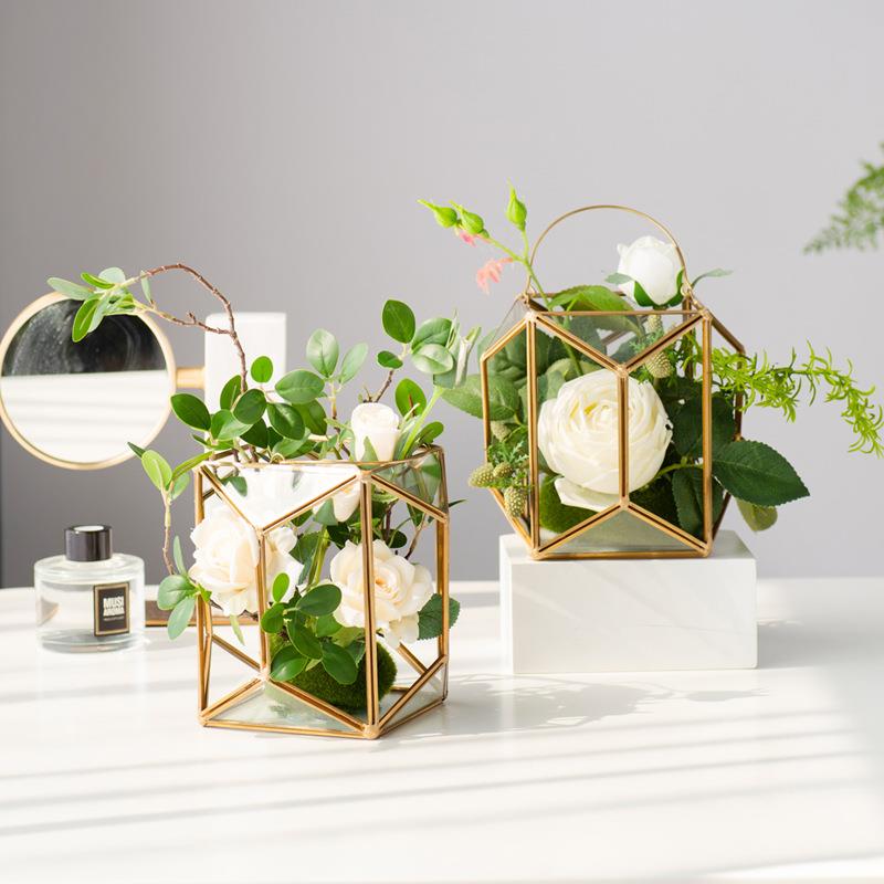 轻奢仿真植物玫瑰花盆景装饰客厅室内假盆栽摆设绿植桌面轻奢摆件