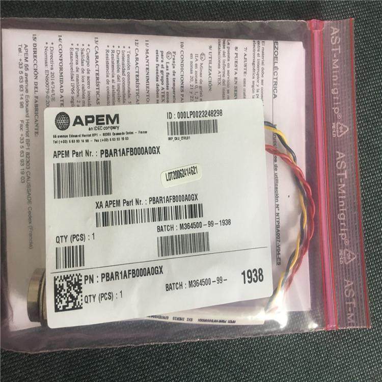 现货APEM按钮开关PBAR1AFB000A0GX