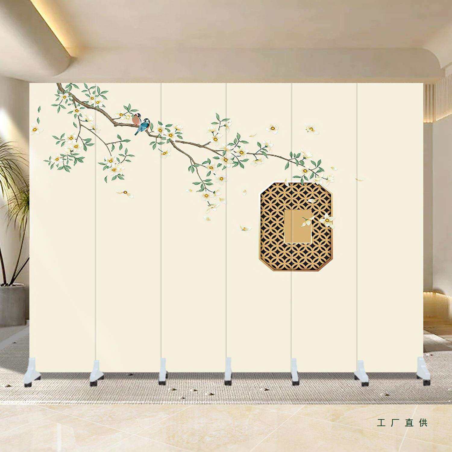屏风隔断客厅入户新款家用办公室美容院新中式移动轻奢隔断墙定,鲜花速递/花卉仿真/绿植园艺,割草机/草坪机,淘宝优惠券,粉丝福利购,淘宝优惠卷
