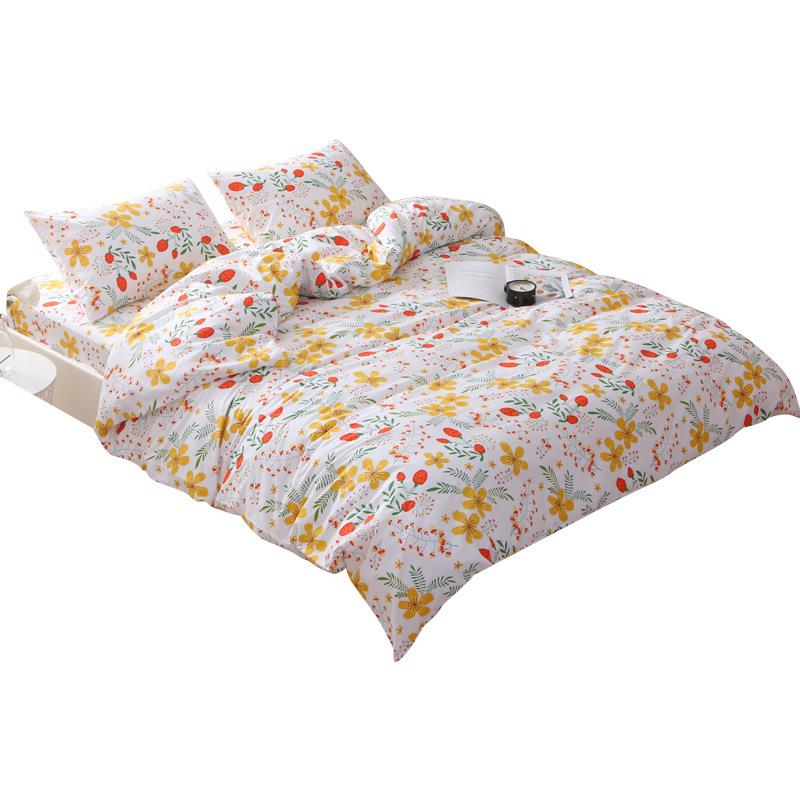A5L明亮花朵小清新秋冬被套单件纯棉加厚斜纹布被罩150x200X2