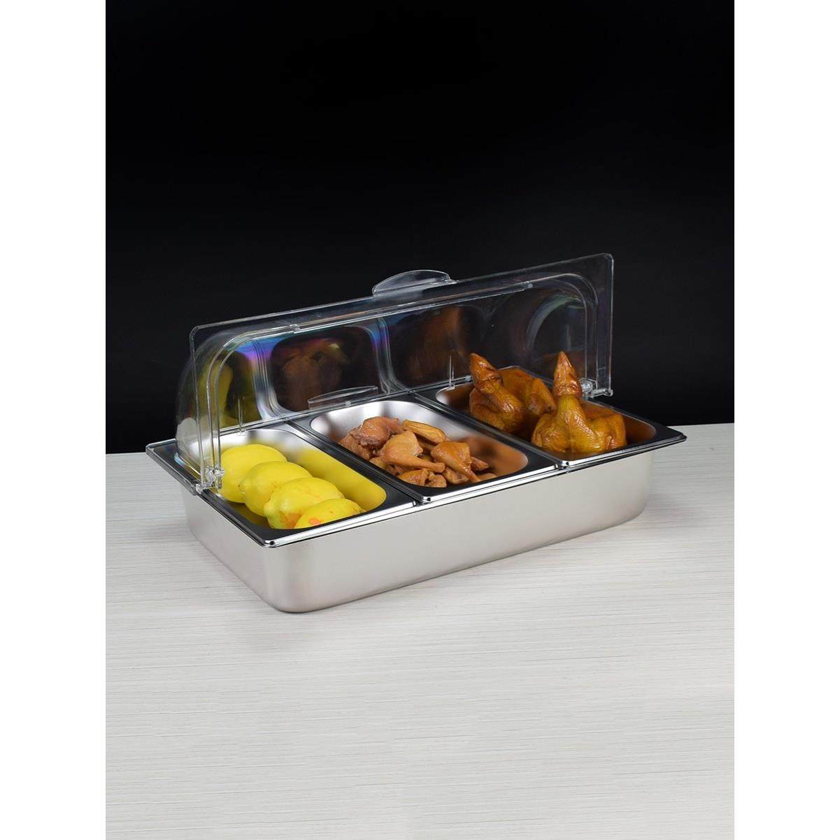 7L8K冰粉配料盒水果捞展示盒多格不锈钢加冰保鲜自助小菜盒子摆摊,家装灯饰光源,其它灯具灯饰,淘宝优惠券,粉丝福利购,淘宝优惠卷