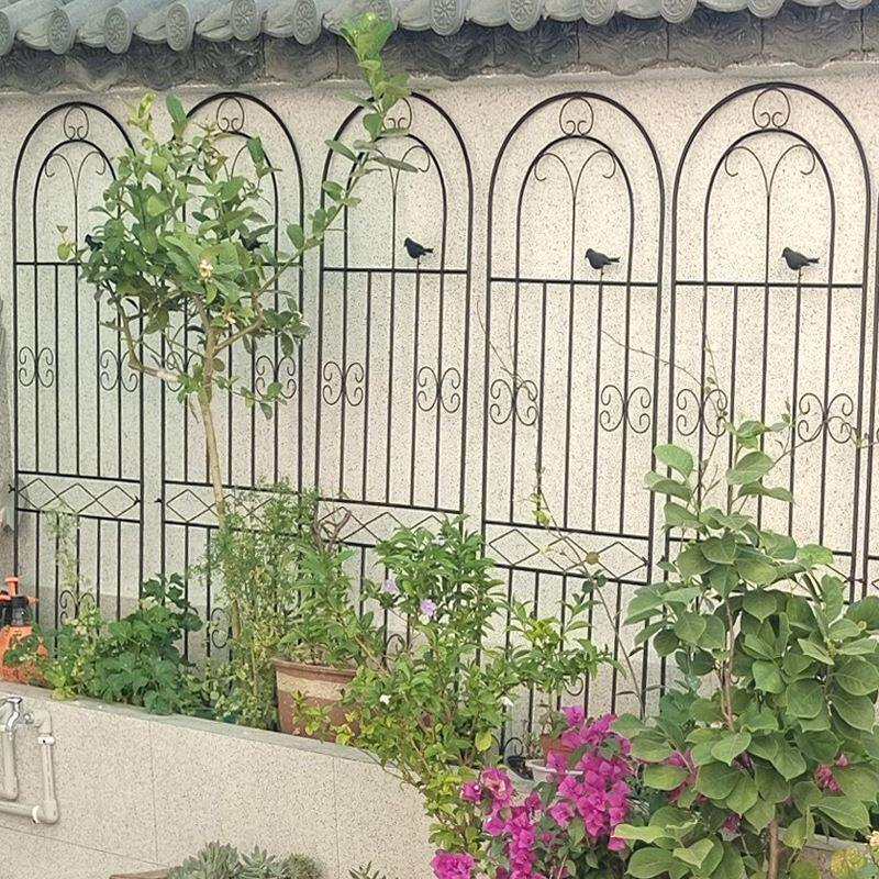 铁线莲蔷薇月季花架爬藤架室外庭院栅栏植物铁艺支撑靠墙攀爬架子