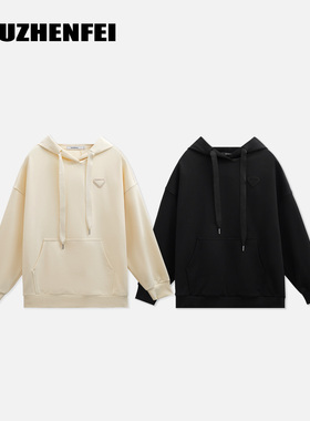 ZHUZHENFEI【至简至美】慵懒风简约宽松百搭时尚连帽卫衣Z353060