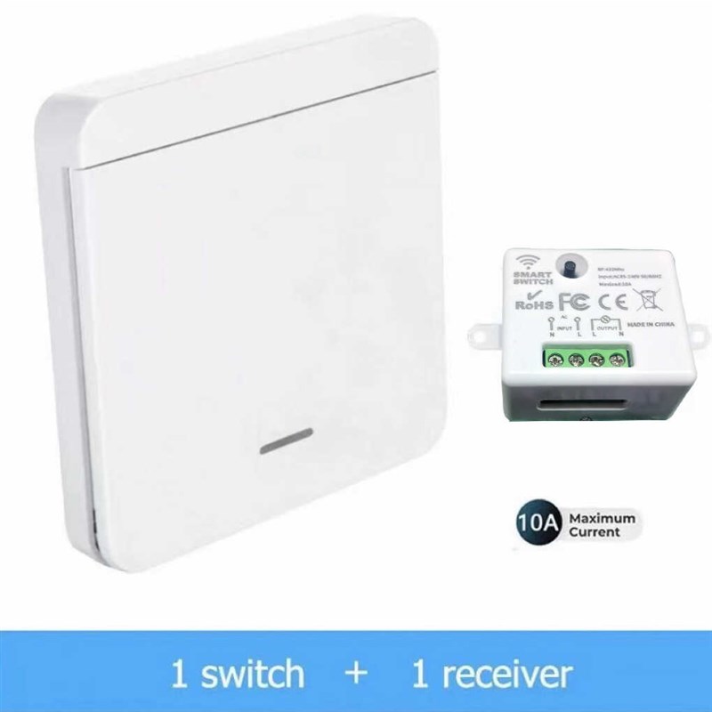 免布线433遥控开关双控无线遥控开关 开灯神器 智能开关 通断器