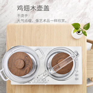 新功W6 电磁炉 全自动底部上水电热水壶茶具茶台玻璃烧水壶嵌入式