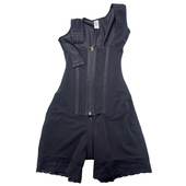 欧美大码 13骨束腰紧身衣加强双层收腹塑形提臀拉链连体塑身衣