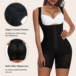 BodysuitBodyShaper收腹塑身连体衣裆部拉链束身衣直销