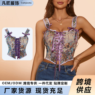 复古风束身衣文艺复兴corset紧身胸衣绑带聚拢收腰托胸宫廷塑身衣