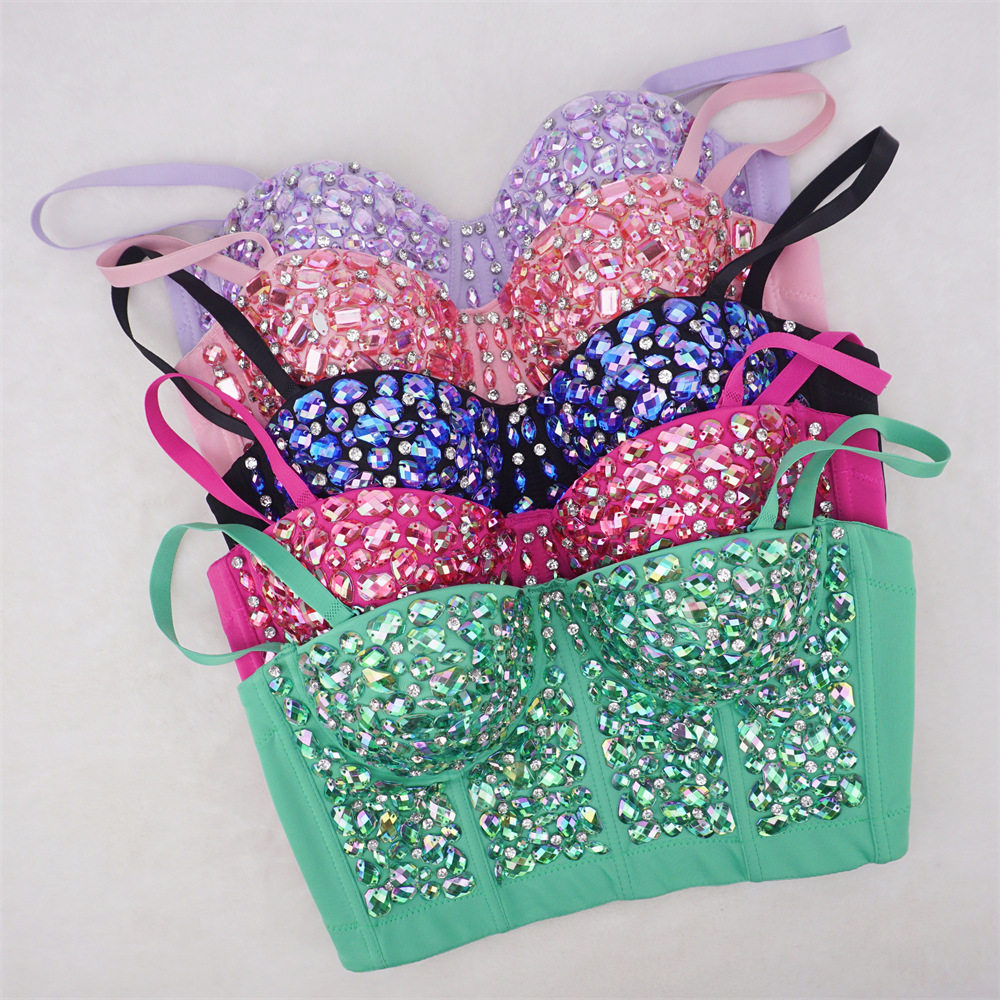 欧美彩色亚克力吊带有钢圈塑身鱼