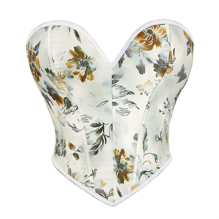 新款墨绿色女士抹胸托胸聚拢塑身