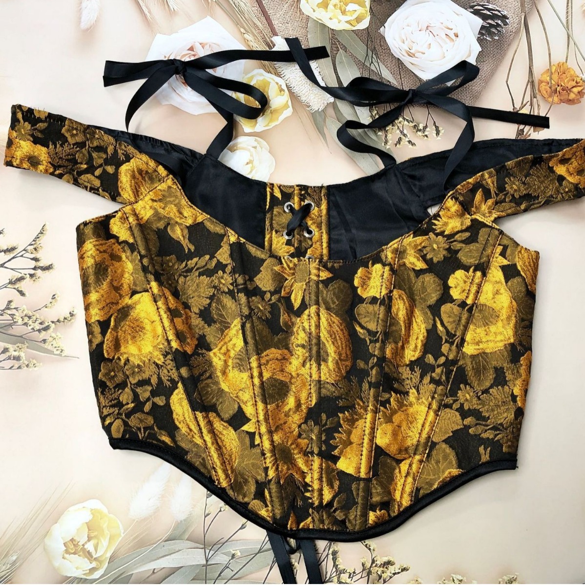 性感露肩上衣细肩带侧拉链小背心紧身束身鱼骨胸衣网红同款