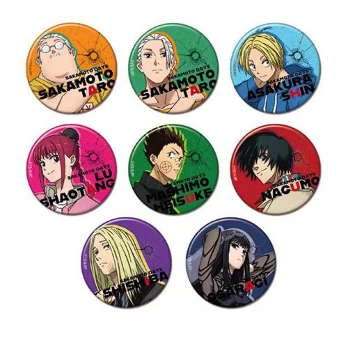 SAKAMOTODAYS坂本日常动漫tv场面绘系列周边大佛南云吧唧徽章谷子