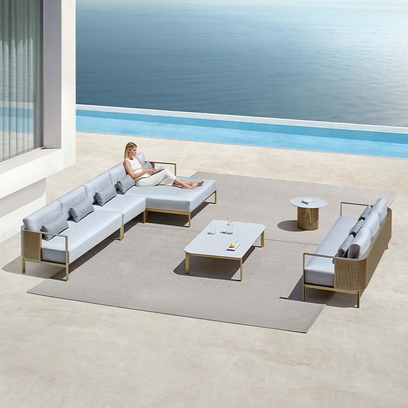 欧式轻奢布艺沙发简约民宿客厅沙发桌椅办公室会客休闲洽谈沙发