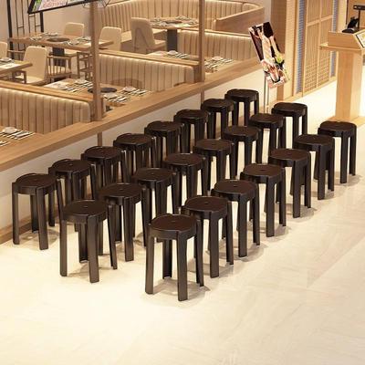 餐饮店等位椅加厚塑料餐桌凳可叠放旋风凳加厚加宽家用餐厅备用凳