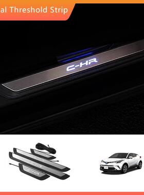 CHR16-23款C-HR专用改装外置门槛条蓝灯外迎宾踏板LED外门槛条