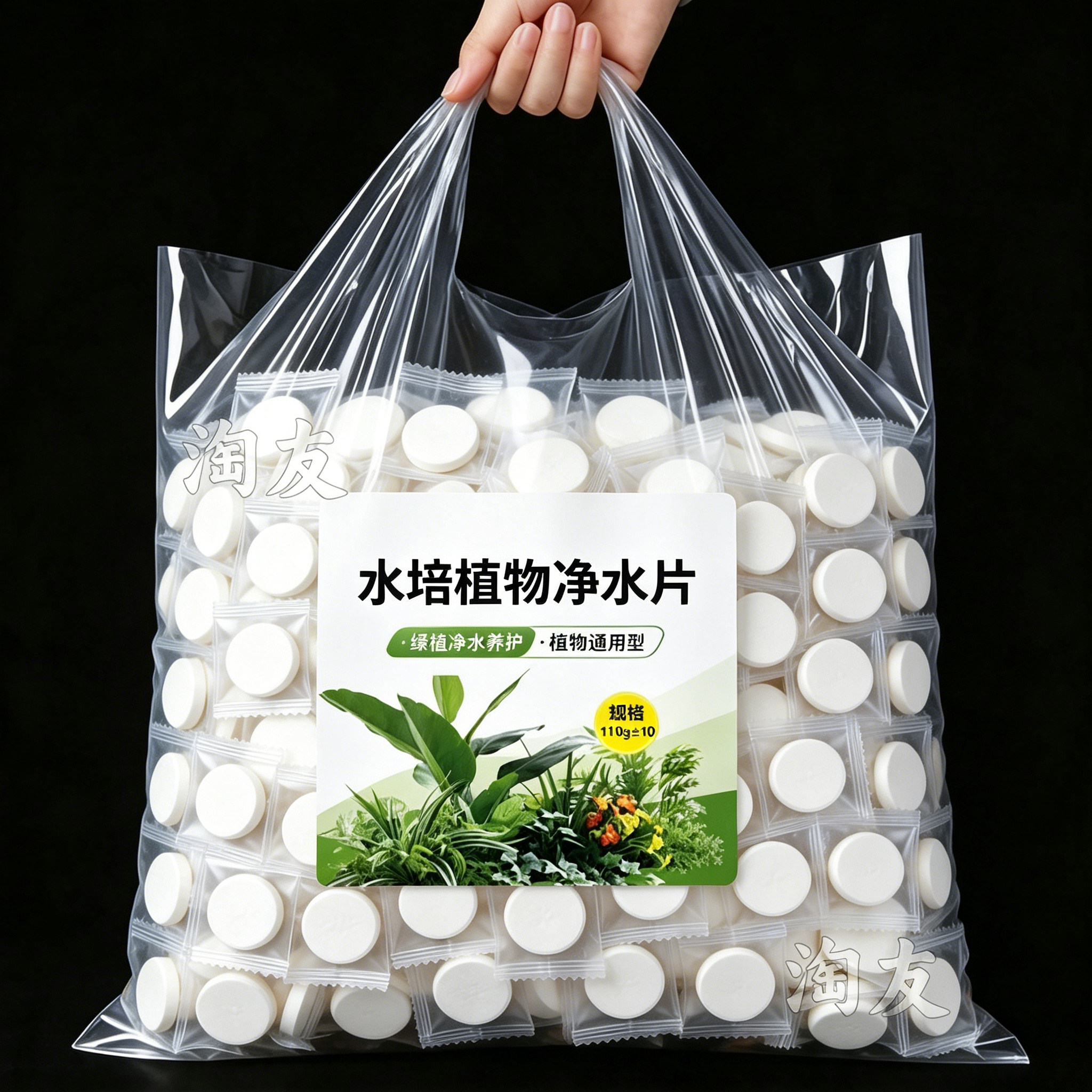 水培植物专用泡腾片净化水体抑制杂菌日常养护简易净水用品