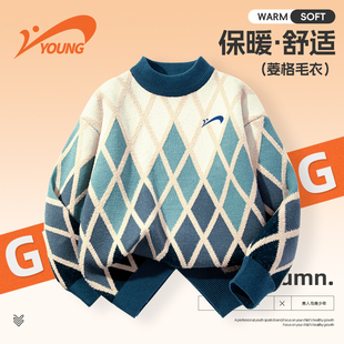 贵人鸟童装儿童毛衣2025新款男女童冬季毛线衣大童保暖时髦打底衫