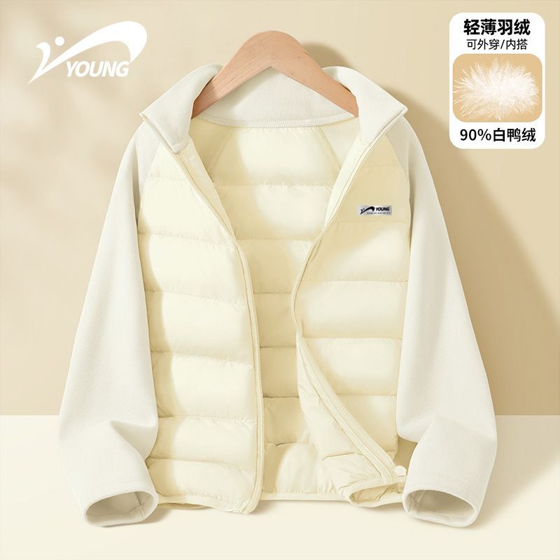 贵人鸟童装羽绒服儿童羽绒内胆校服神器2026冬新款保暖潮外套男童