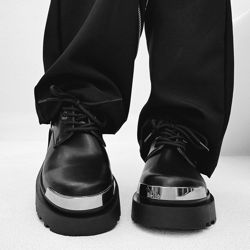 小众高级感铁头德比鞋男女英伦风正装真皮厚底增高皮鞋情侣大头鞋,流行男鞋,正装皮鞋,淘宝优惠券,粉丝福利购,淘宝优惠卷