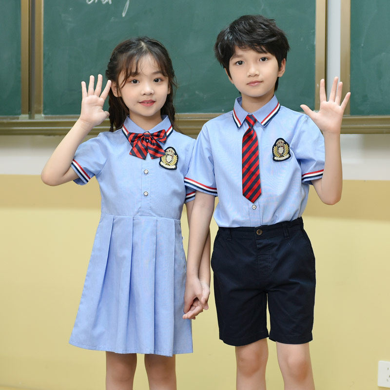 幼儿园园服女童装英伦学院风校服洋装夏季中小学生毕业班服套装