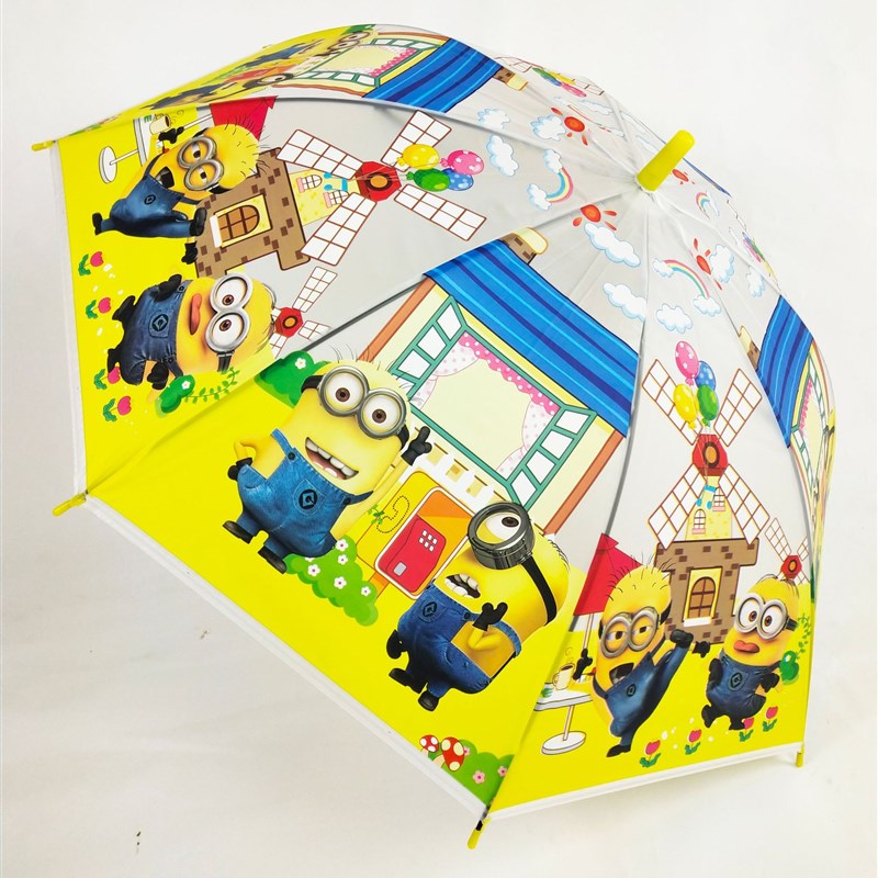 厂家创意卡通儿童伞 透明卡通儿童伞 环保 透明雨伞